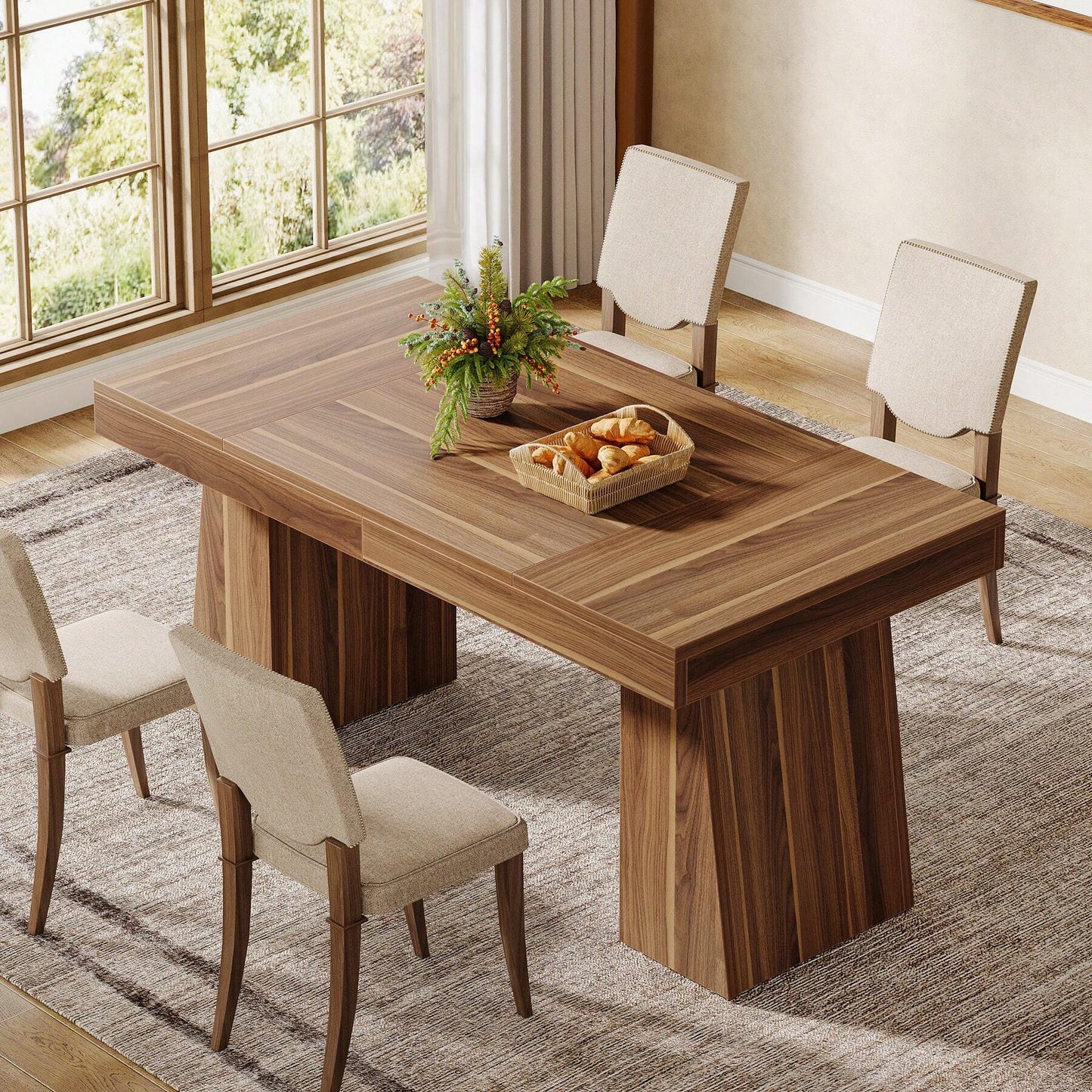 ANSEL DINING TABLE - BROWN