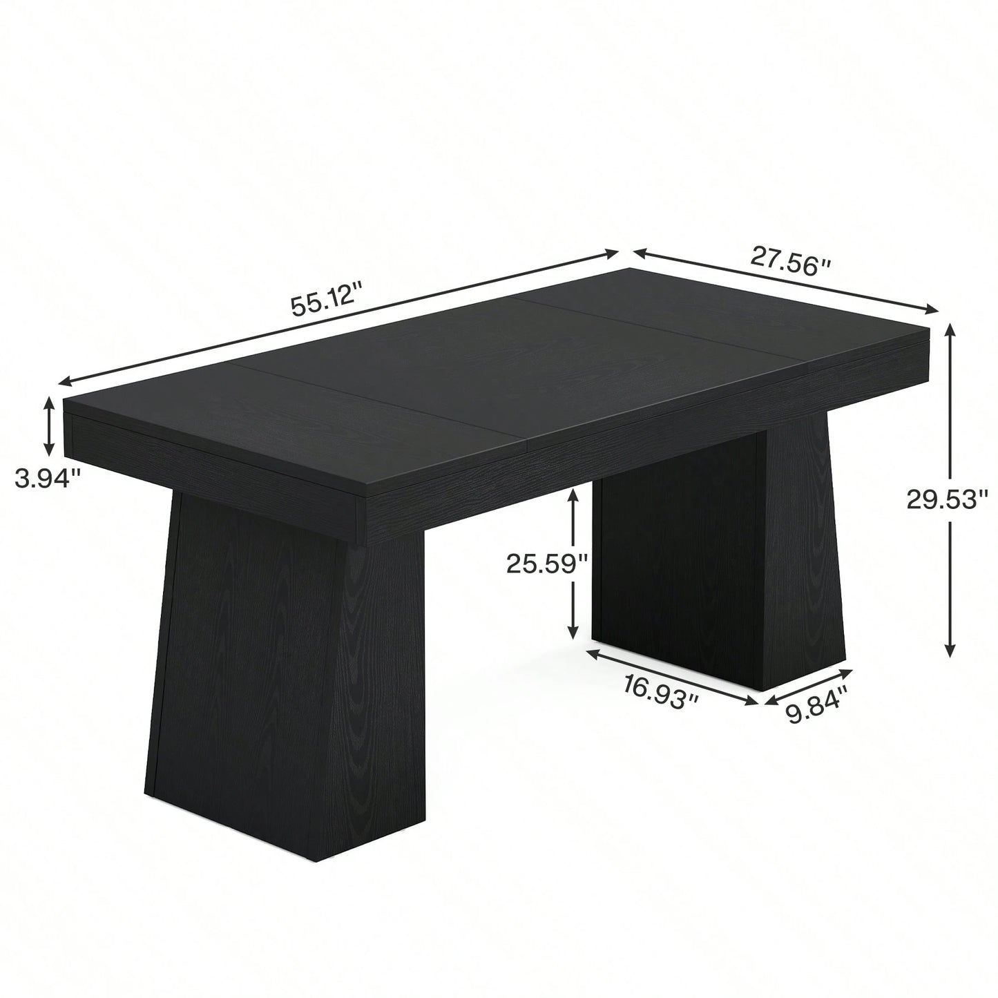 ANSEL DINING TABLE - BLACK