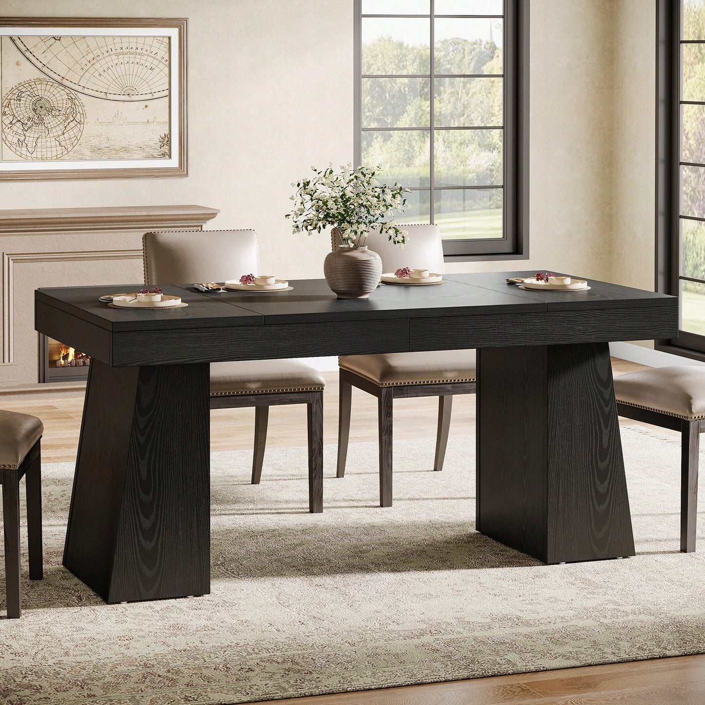 ANSEL DINING TABLE - BLACK