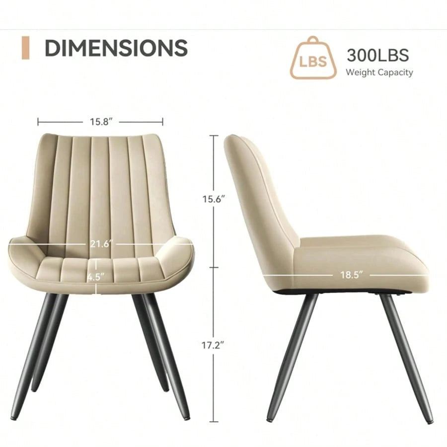 BRINLEY DINING CHAIR - BEIGE (SET OF 4)