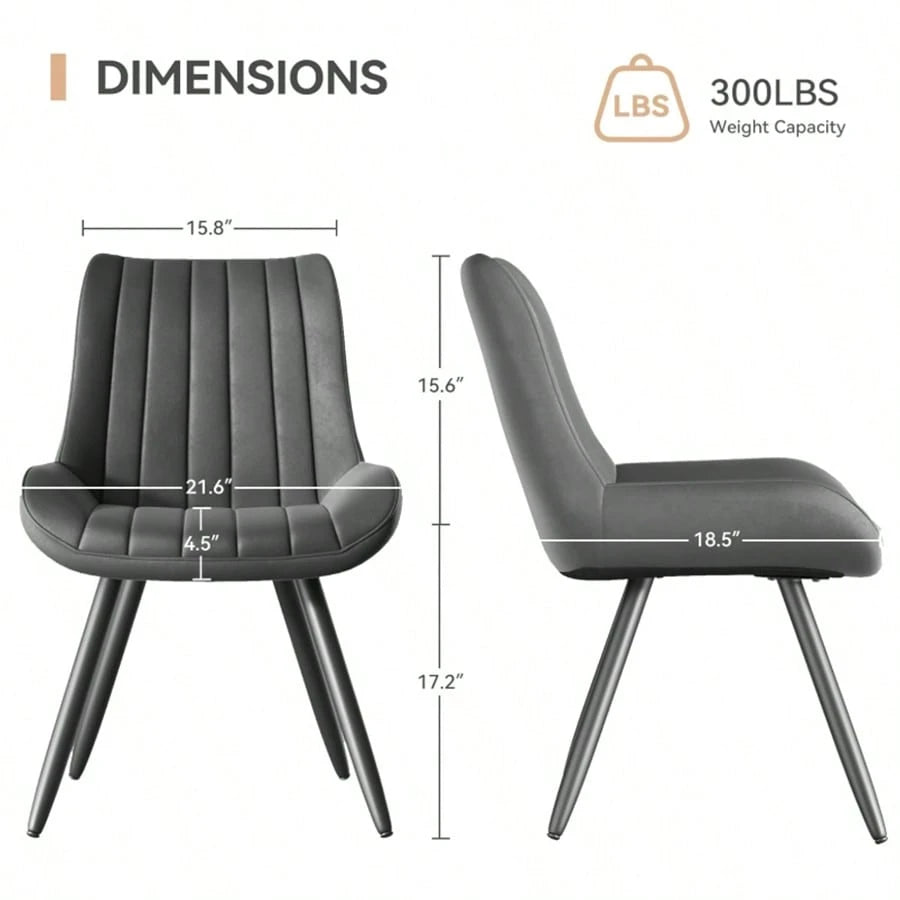 BRINLEY DINING CHAIR - DARK GRAY (SET OF 4)