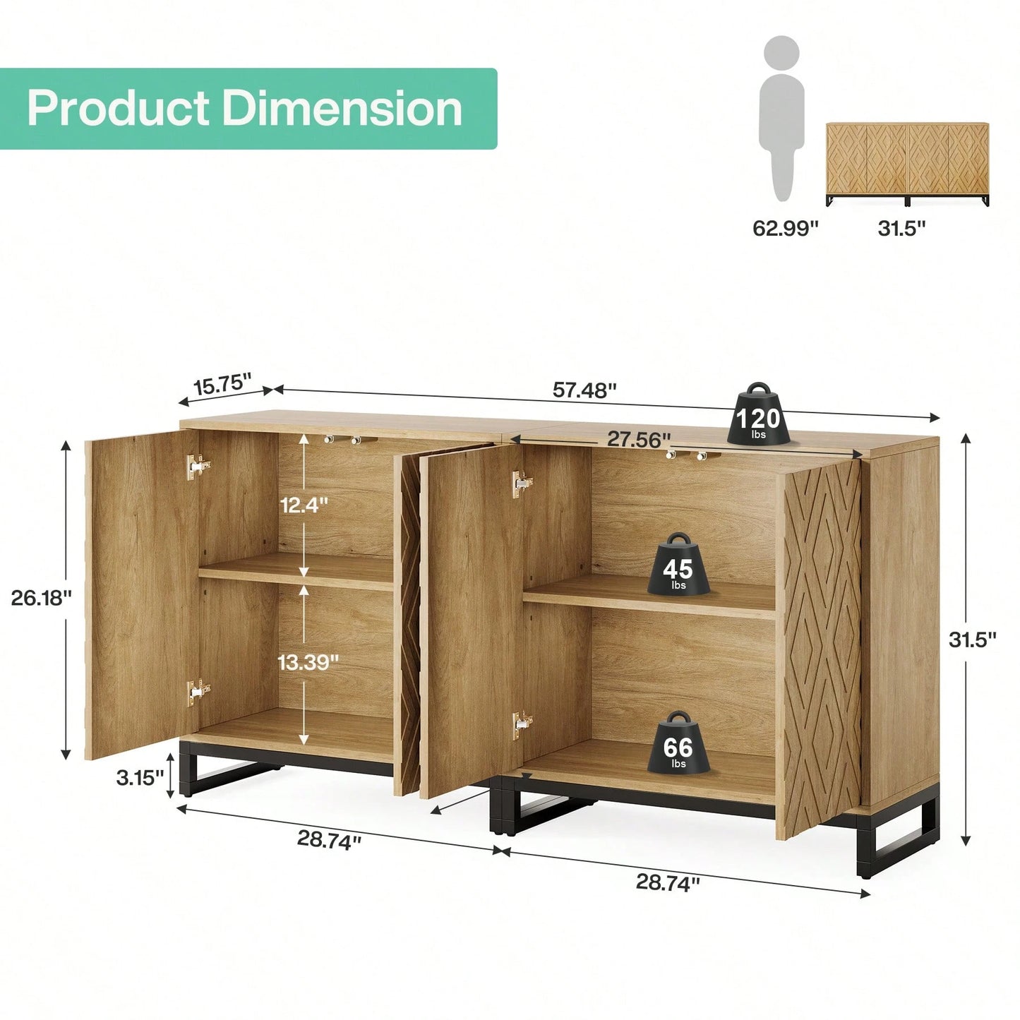 SORAYA SIDEBOARD - BROWN