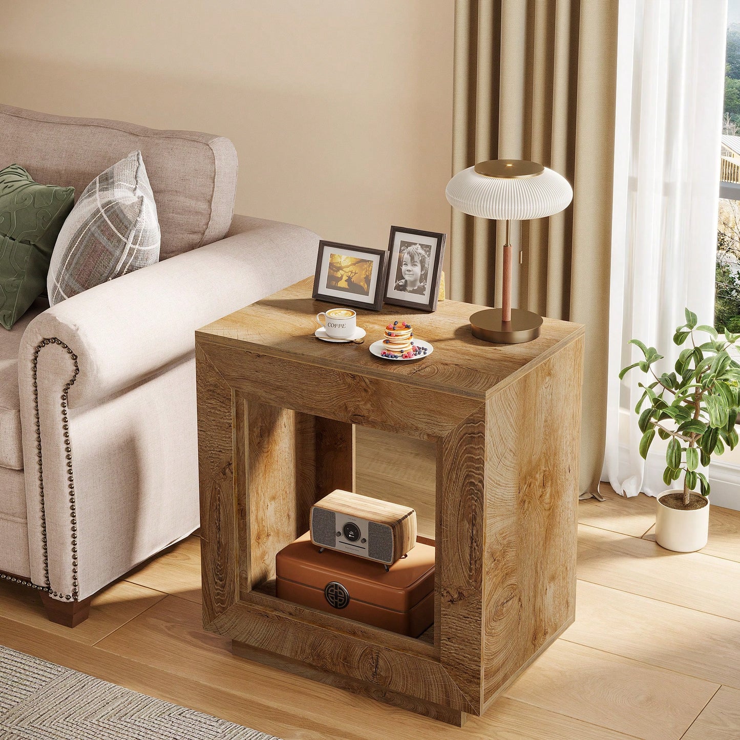 DURHAM END TABLE - NATURAL