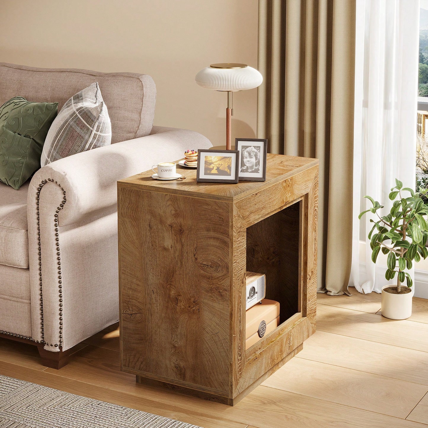DURHAM END TABLE - NATURAL