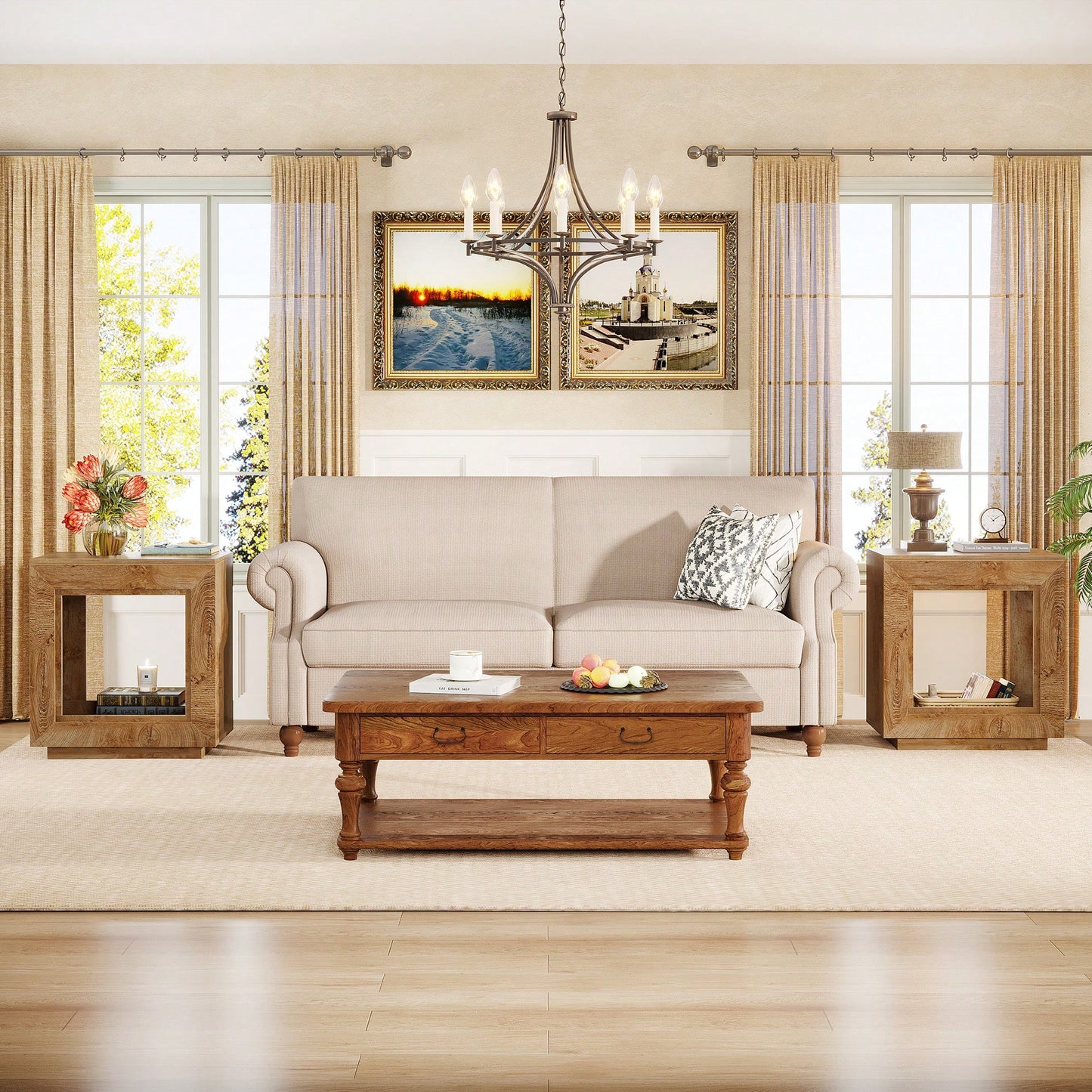 DURHAM END TABLE - NATURAL