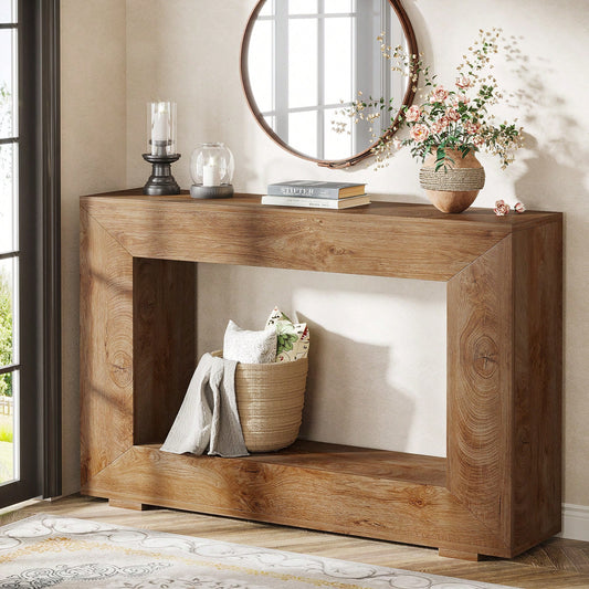 LISBON 47" CONSOLE TABLE - NATURAL BROWN