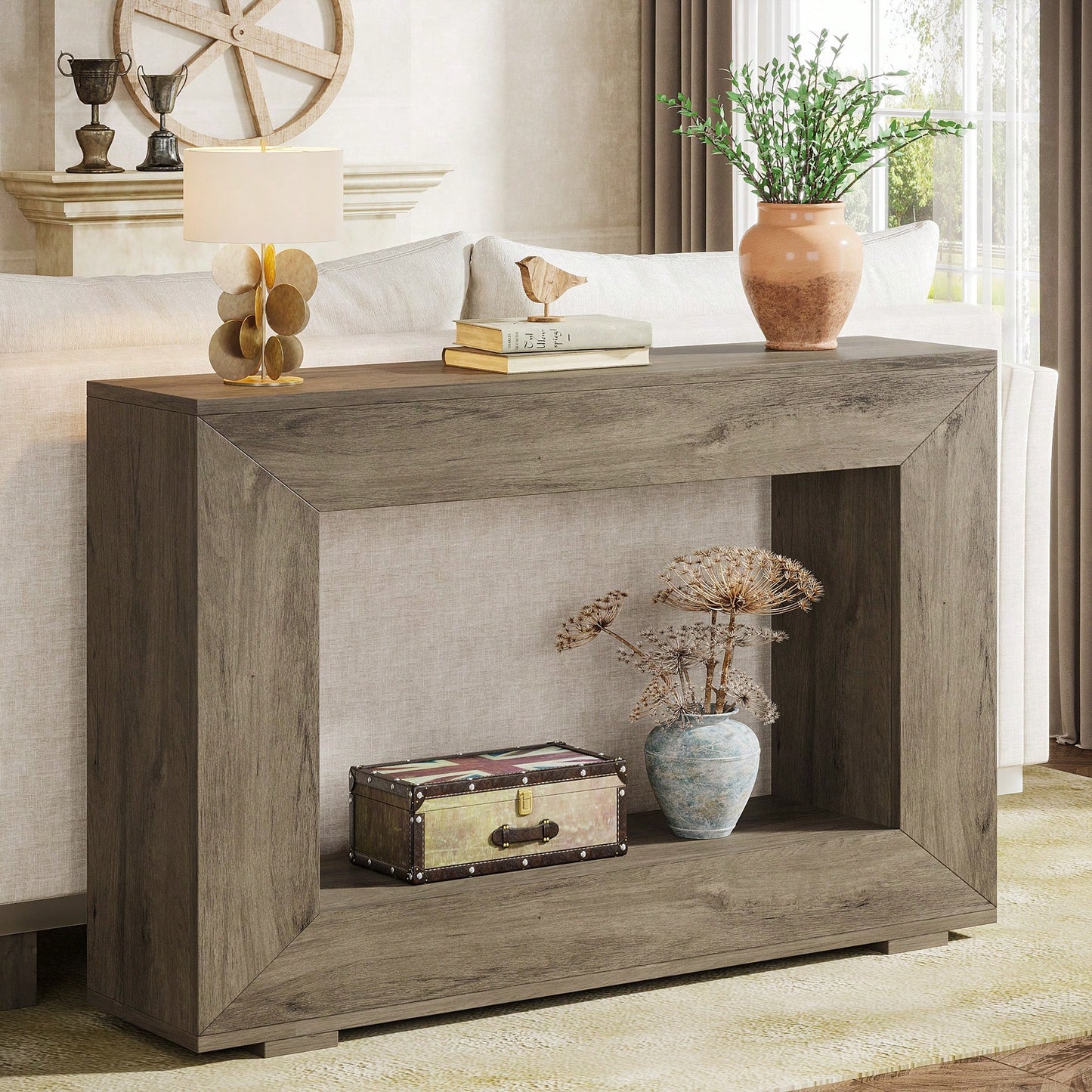LISBON 47" CONSOLE TABLE - GRAY