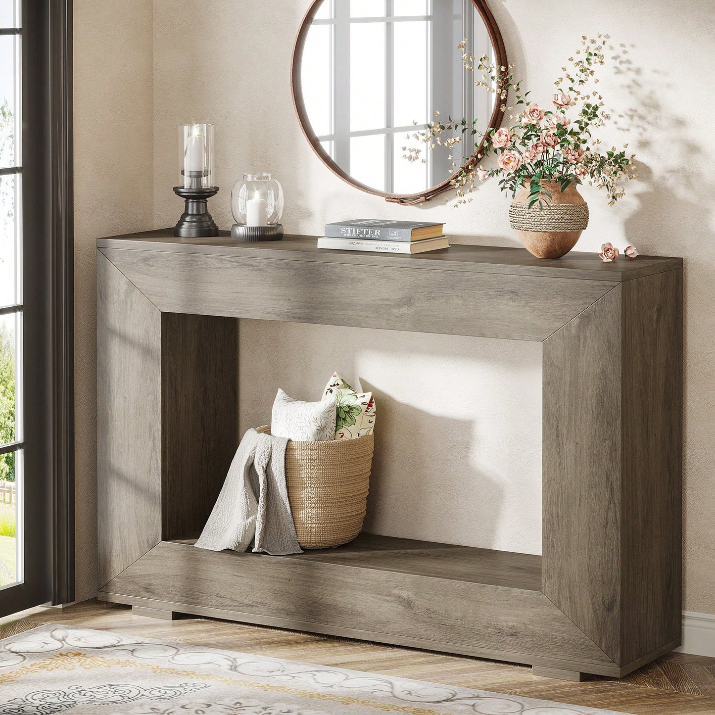 LISBON 47" CONSOLE TABLE - GRAY