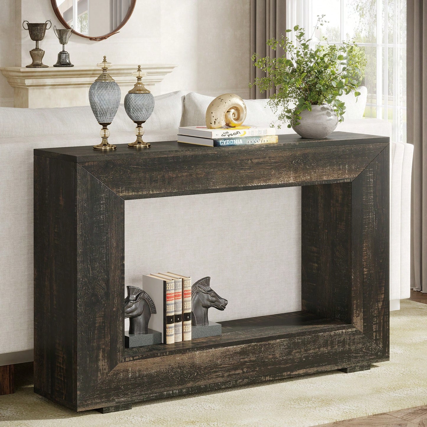 LISBON 47" CONSOLE TABLE - BLACK