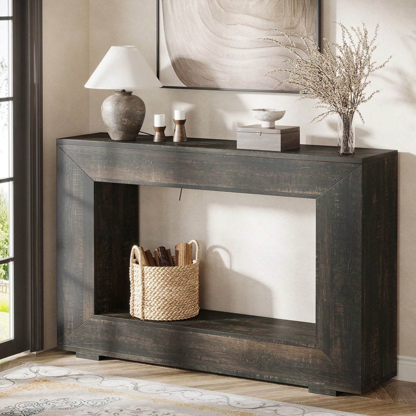 LISBON 47" CONSOLE TABLE - BLACK