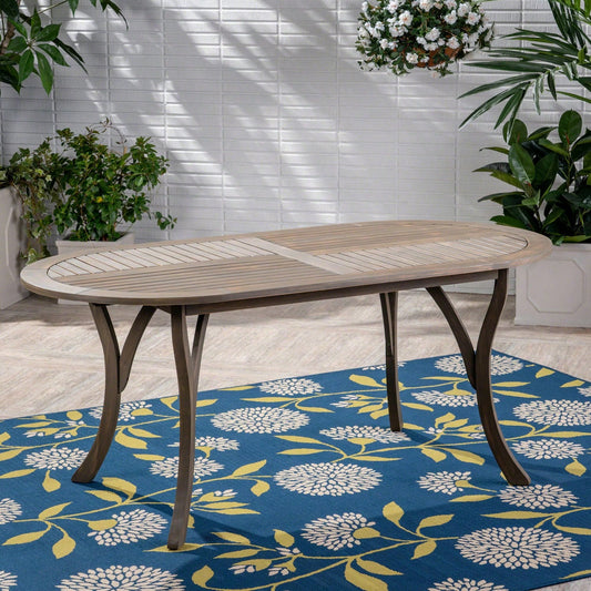 VIERA 70" OUTDOOR DINING TABLE- GRAY
