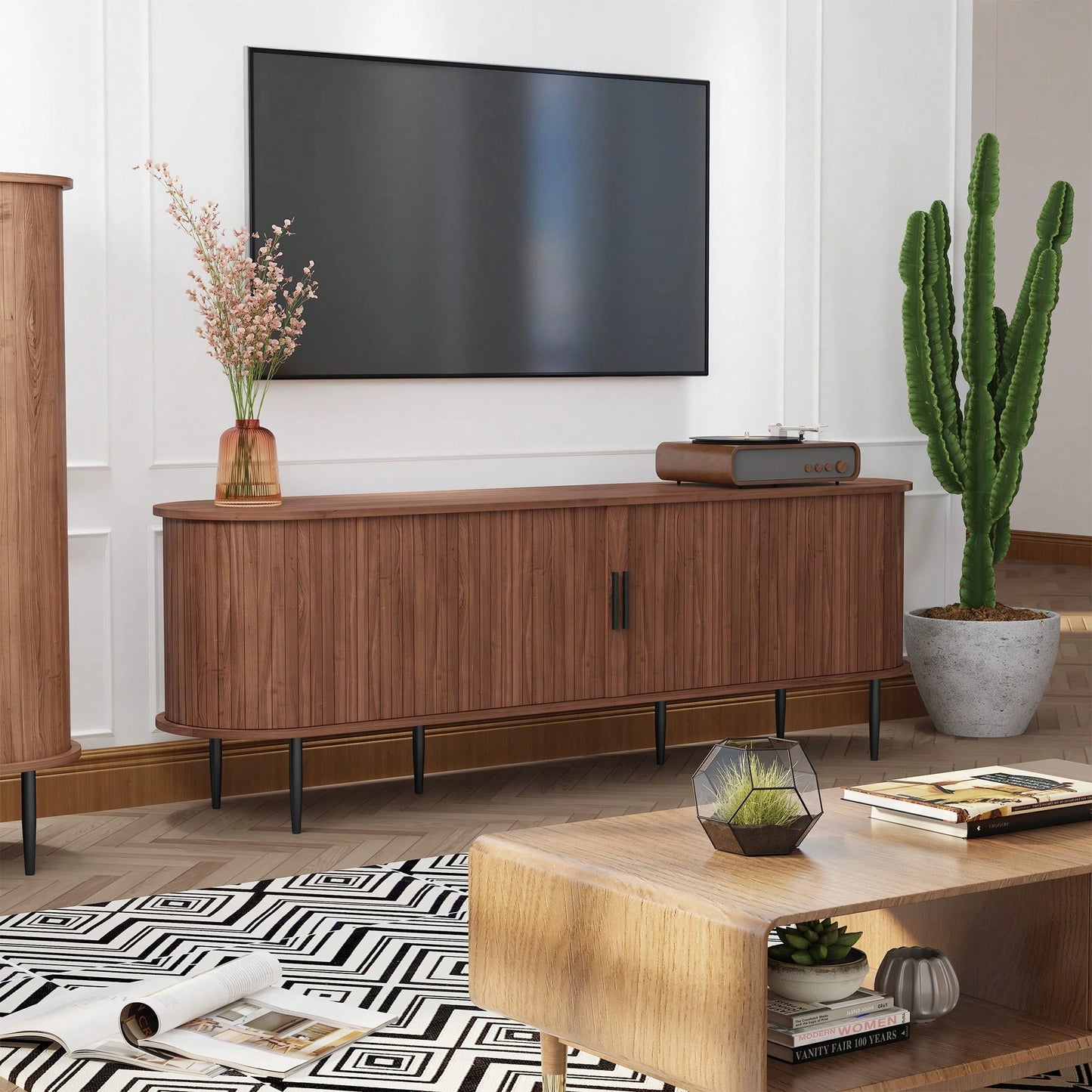 JASPER 70" MEDIA CONSOLE - BROWN