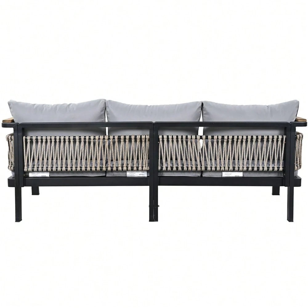 SAPHIRA 4-PIECE OUTDOOR LOUNGE SET - GRAY