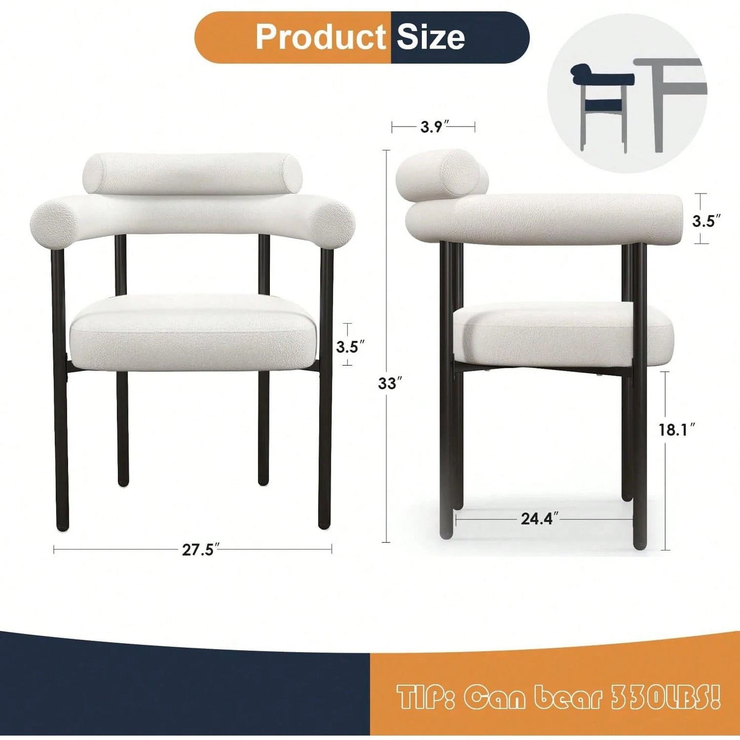 BRIENNE DINING CHAIR - (SET OF 2)