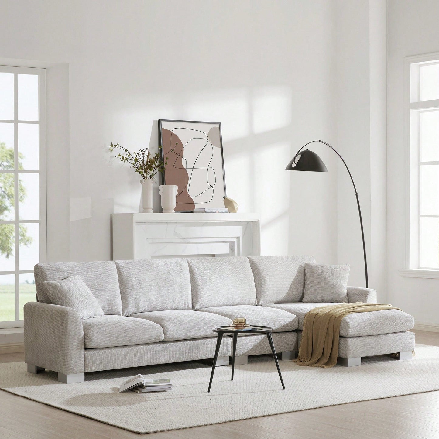 LAYLA 119" SECTIONAL - LIGHT GRAY