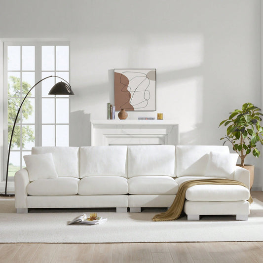 LAYLA 119" SECTIONAL - WHITE
