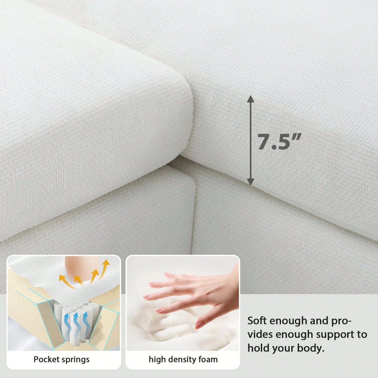 LAYLA 119" SECTIONAL - WHITE