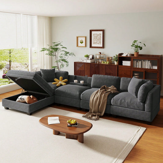 LIOR 119" SECTIONAL - GRAY
