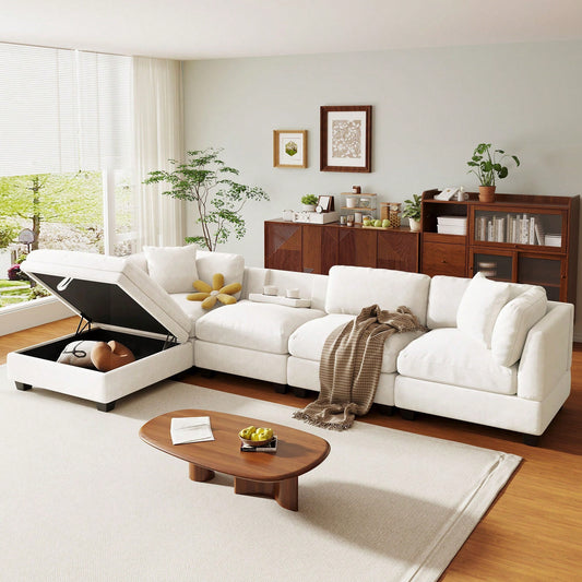 LIOR 119" SECTIONAL - BEIGE