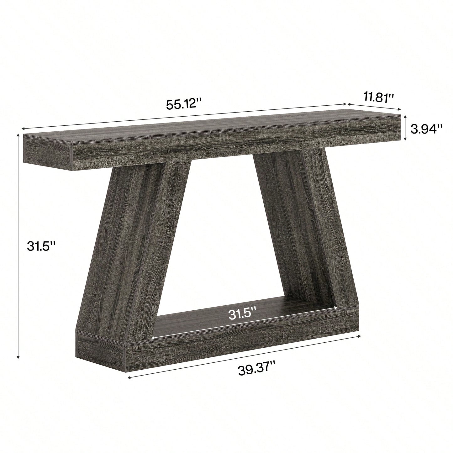 ASPEN 55" CONSOLE TABLE - DARK GRAY