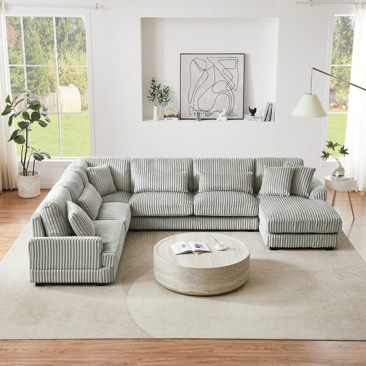 LOVETH 119" SECTIONAL - GRAY