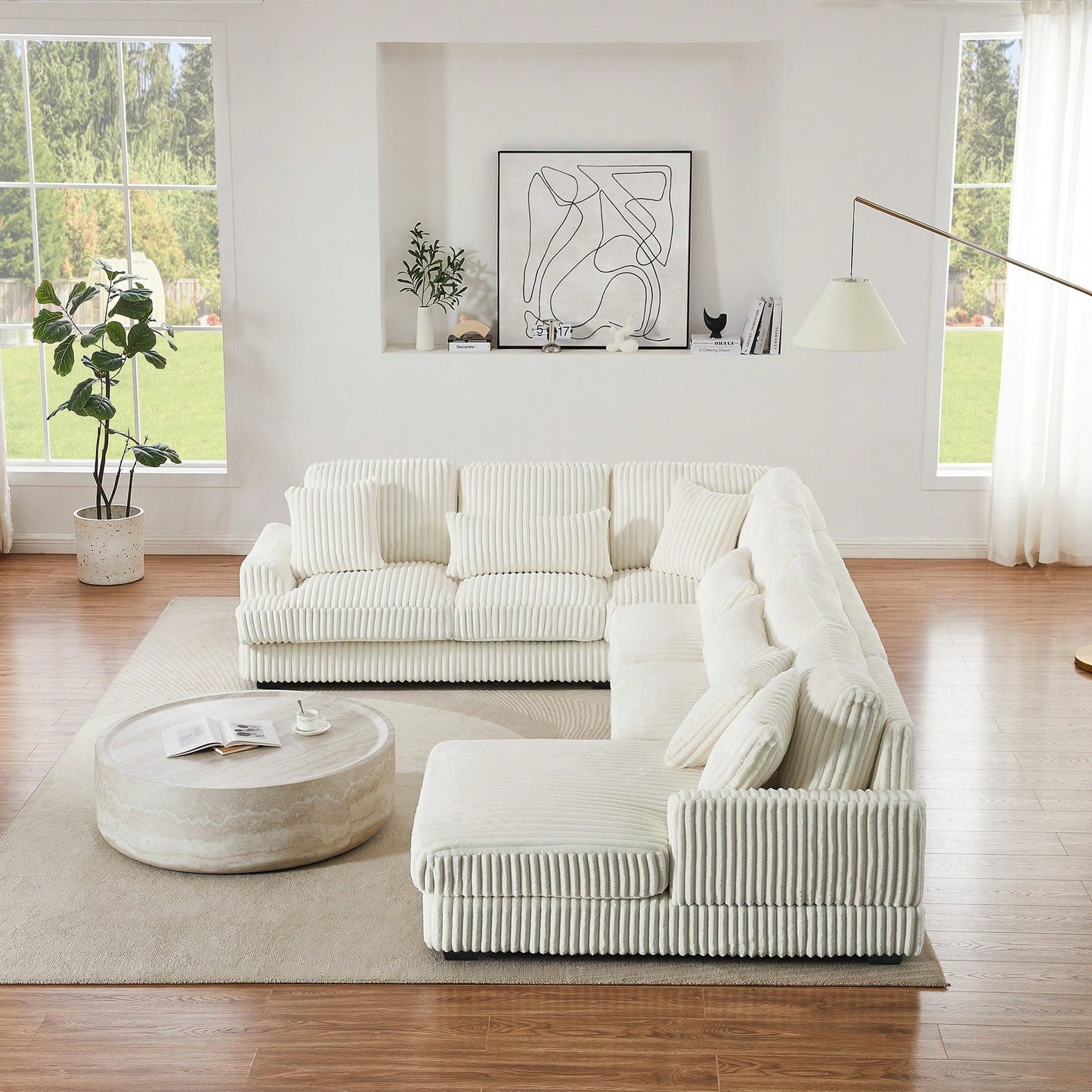 LOVETH 119" SECTIONAL - BEIGE