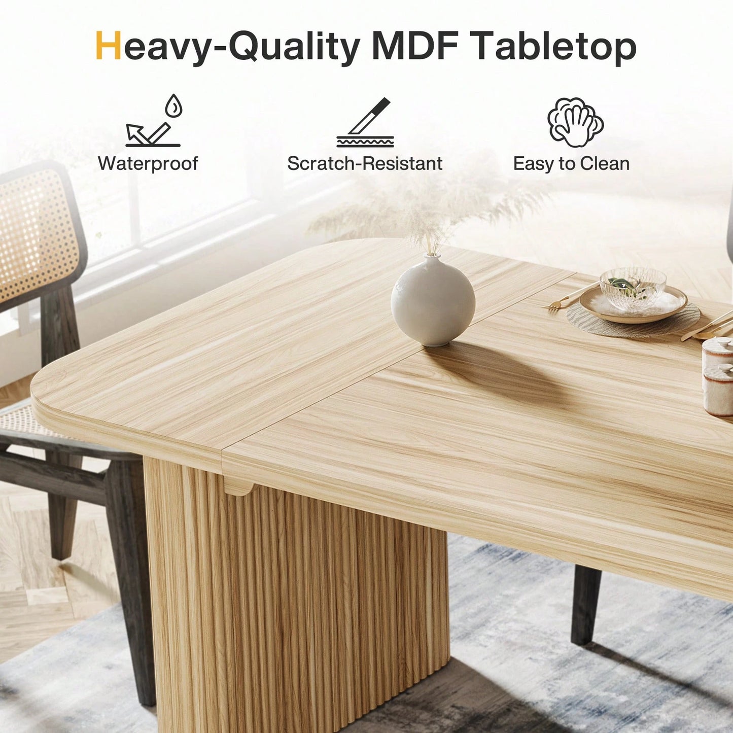 AALIYAH DINING TABLE - NATURAL