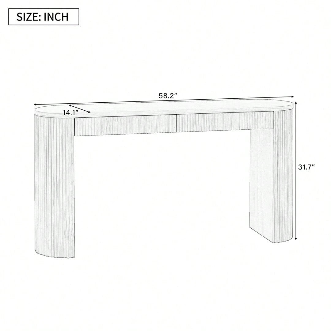 ZEPHYR 58" CONSOLE TABLE - NATURAL
