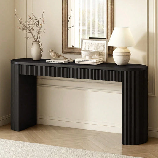 ZEPHYR 58" CONSOLE TABLE - BLACK