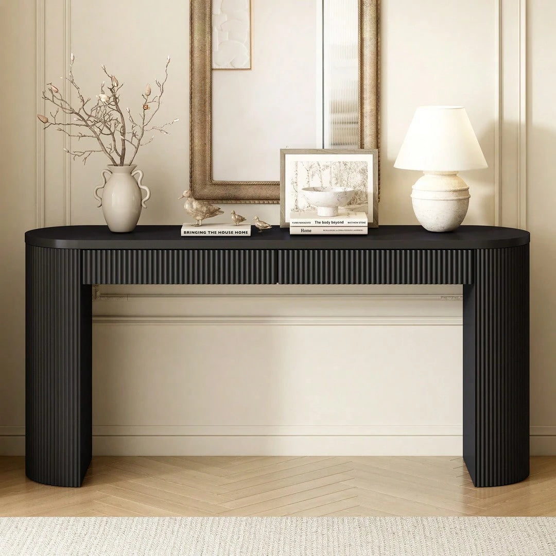 ZEPHYR 58" CONSOLE TABLE - BLACK
