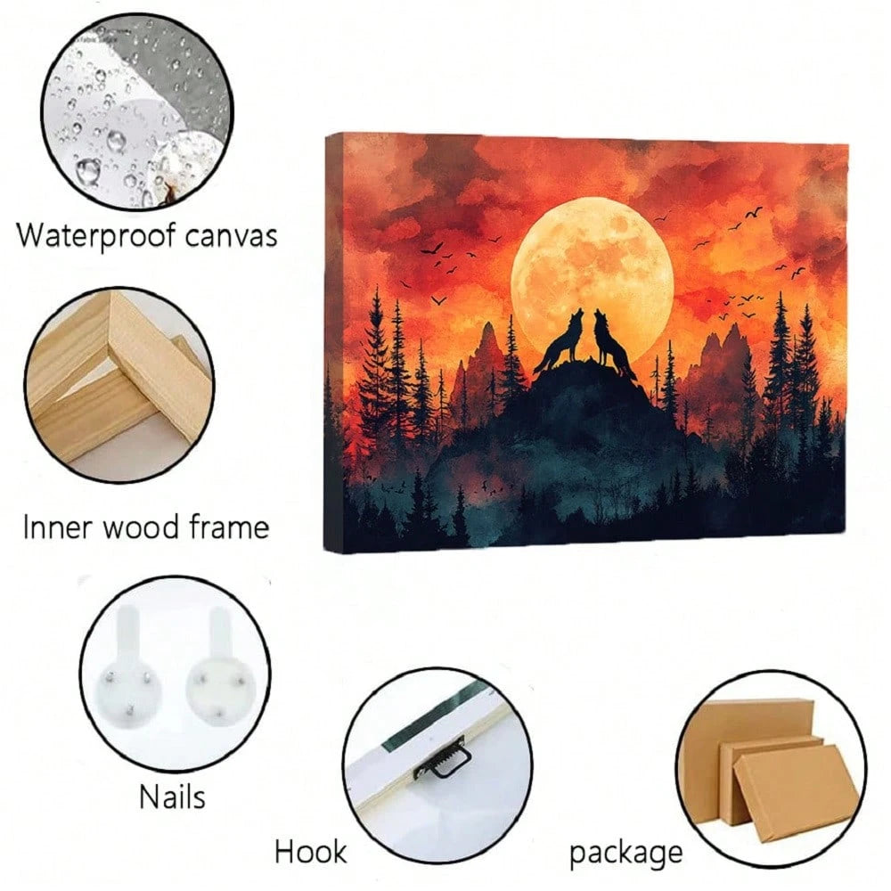CANYON LEAVES CANVAS WALL ART
