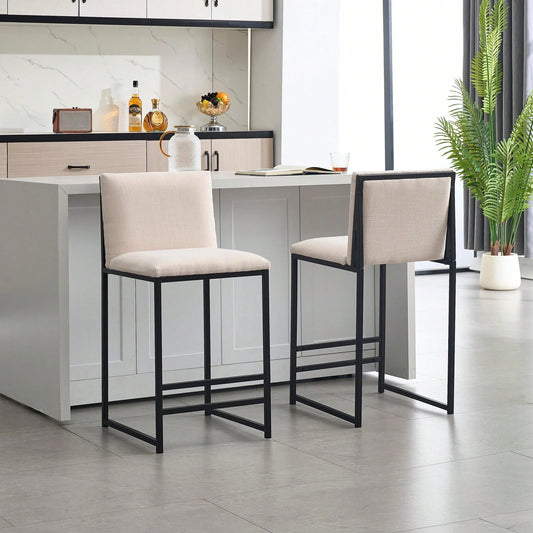 LICLEAR COUNTER STOOLS - IVORY (SET OF 2)