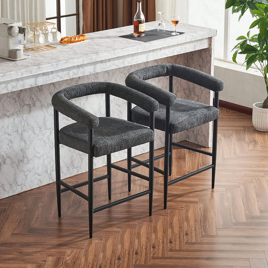 CHER COUNTER STOOLS - DARK GRAY (SET OF 2)