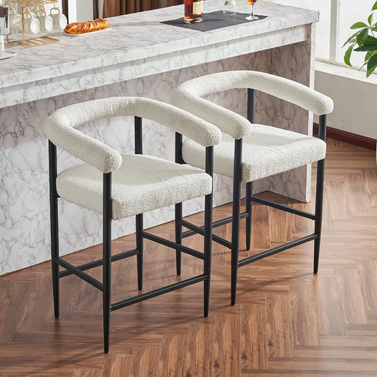 CHER COUNTER STOOLS - WHITE (SET OF 2)