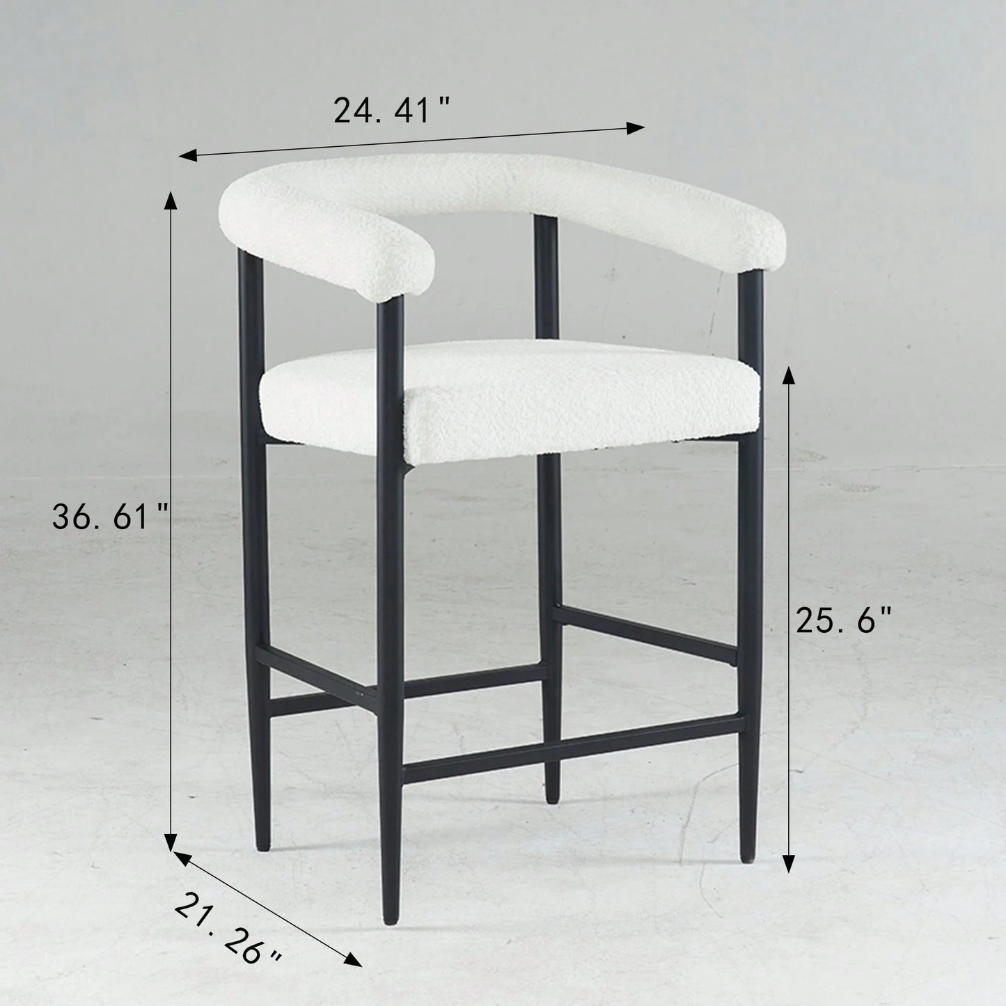 CHER COUNTER STOOLS - WHITE (SET OF 2)