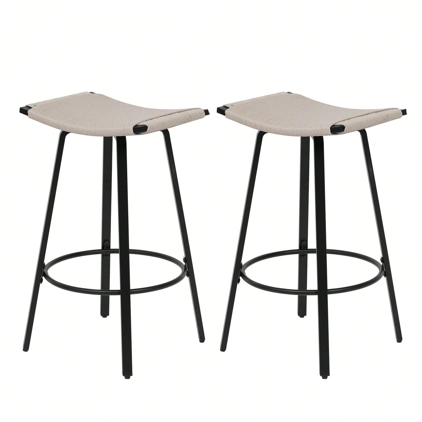 NOLANI COUNTER STOOLS - BEIGE (SET OF 2)