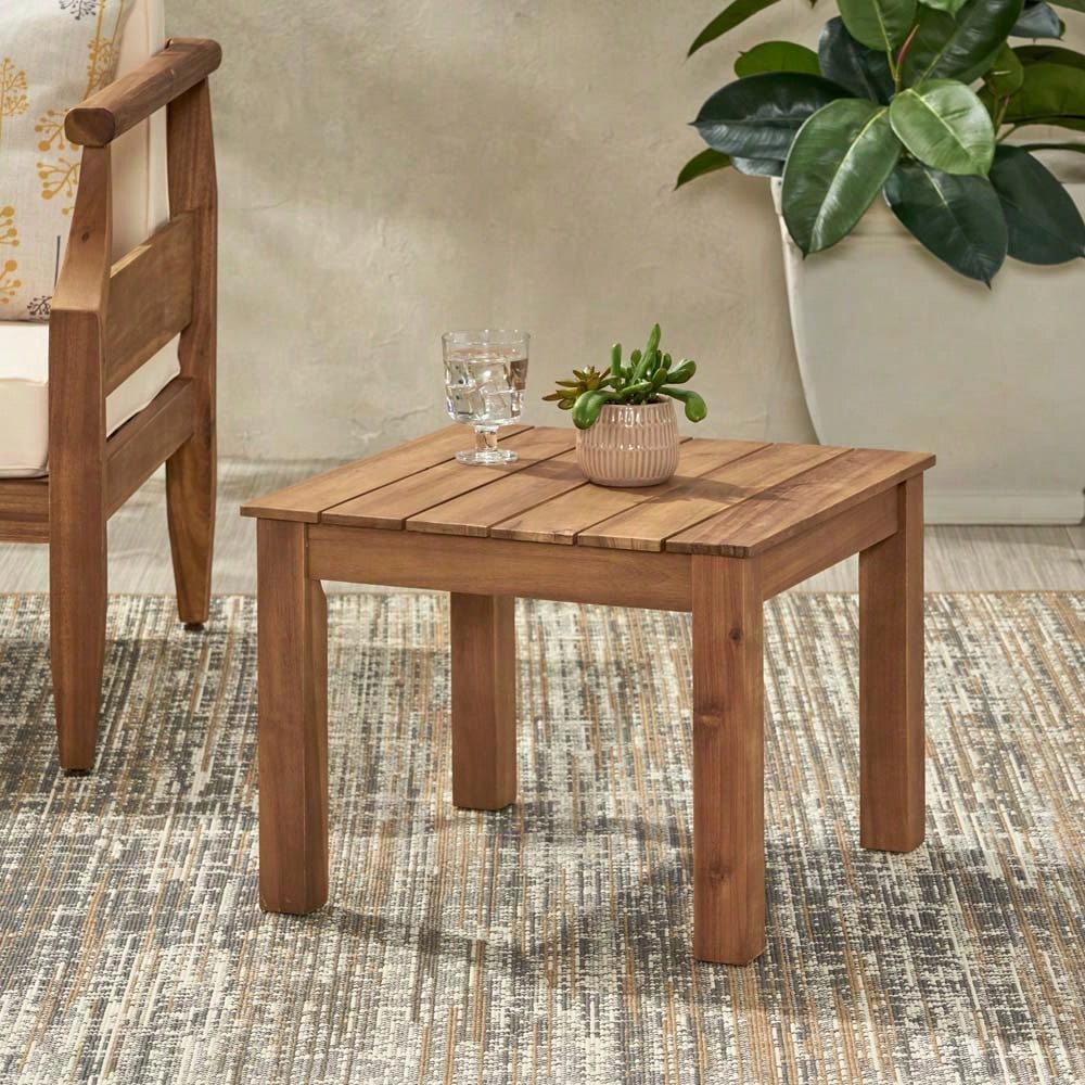OUTDOOR END TABLE - NATURAL