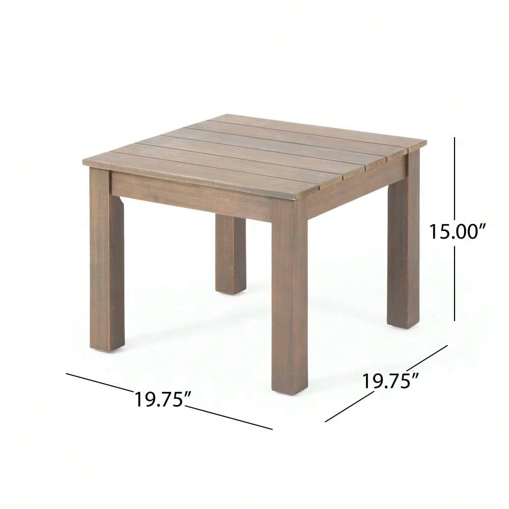 OUTDOOR END TABLE - GRAY
