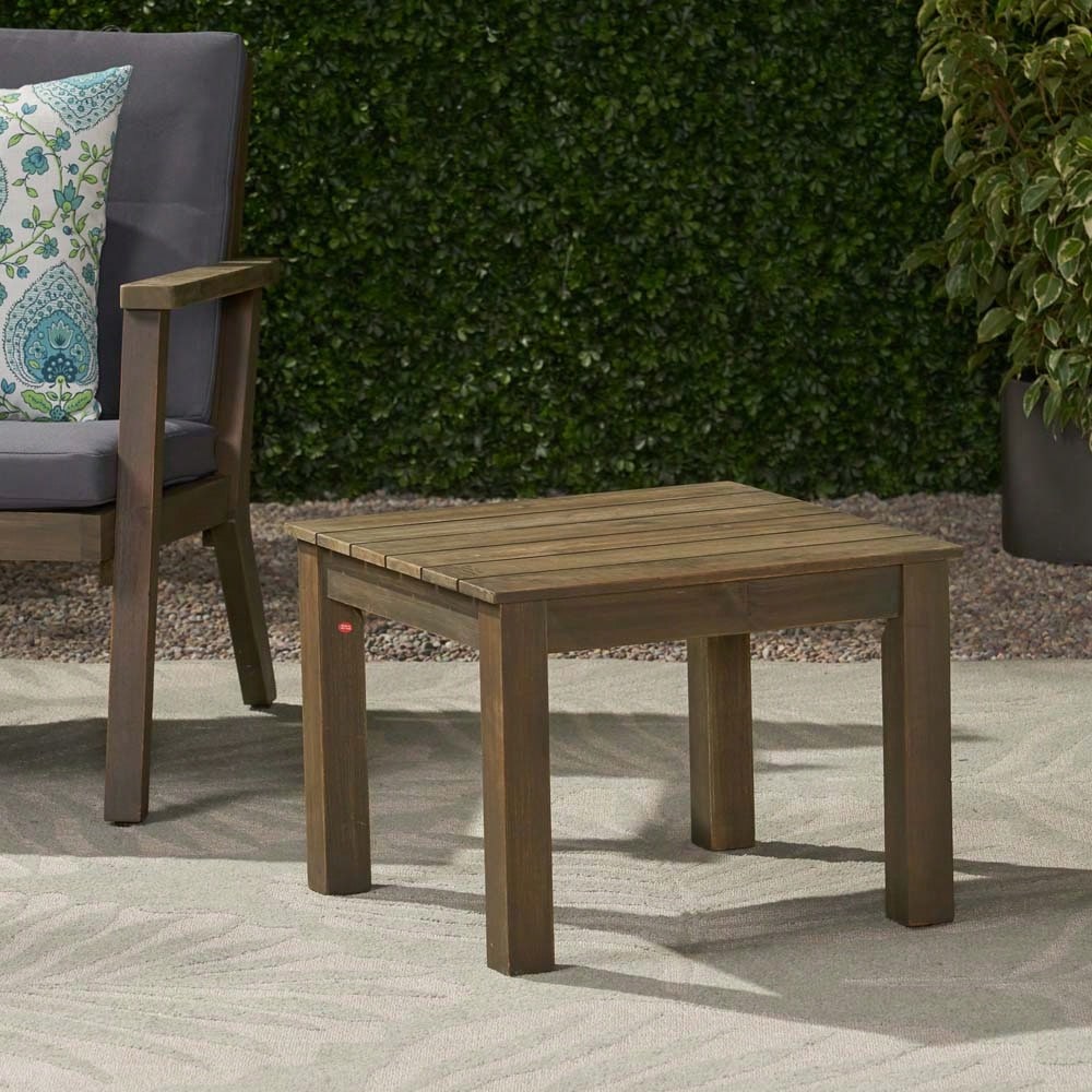 OUTDOOR END TABLE - GRAY