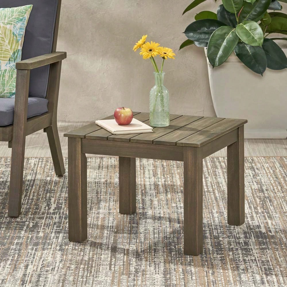 OUTDOOR END TABLE - GRAY
