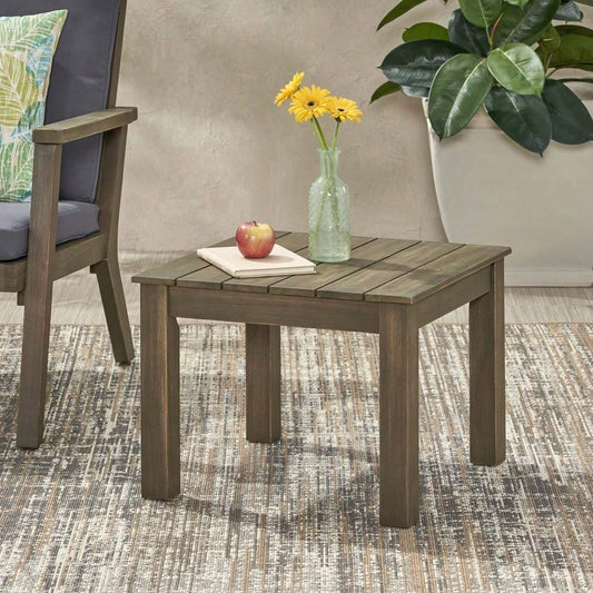 OUTDOOR END TABLE - GRAY