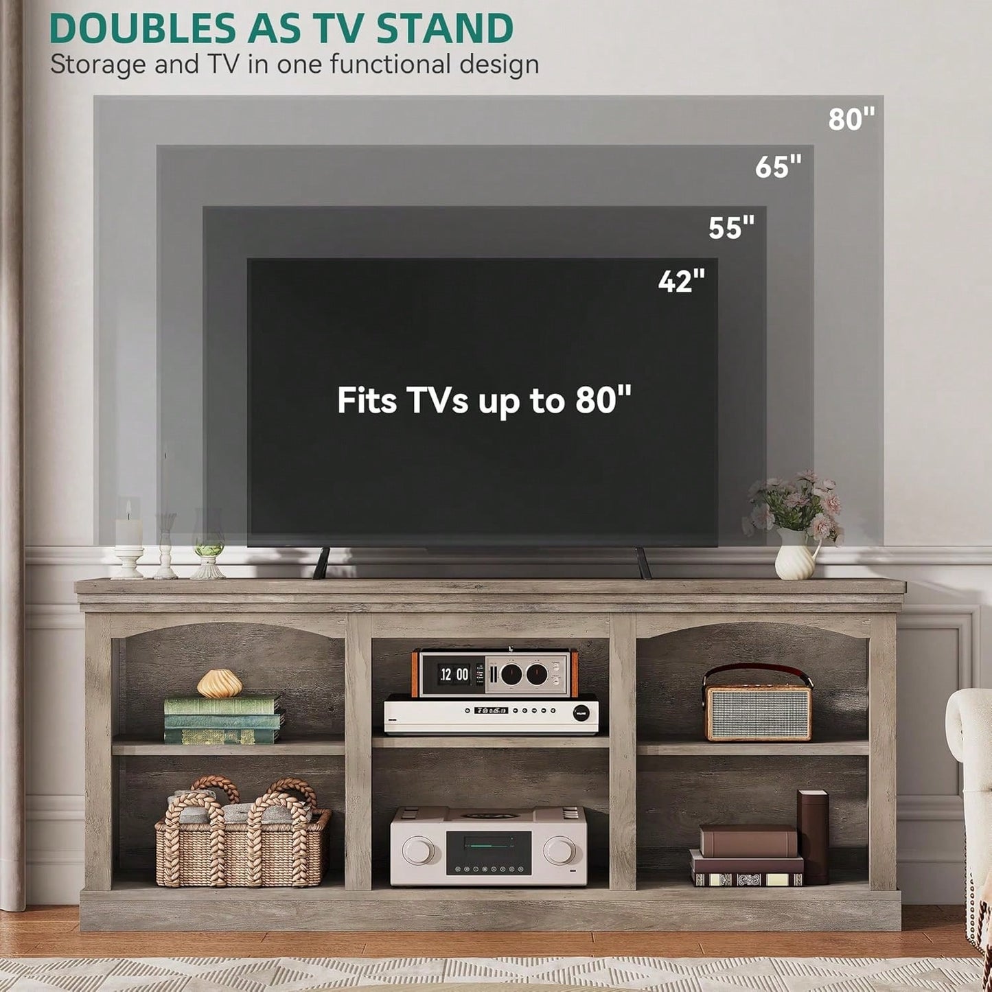 ASPEN 70" MEDIA CONSOLE - NATURAL