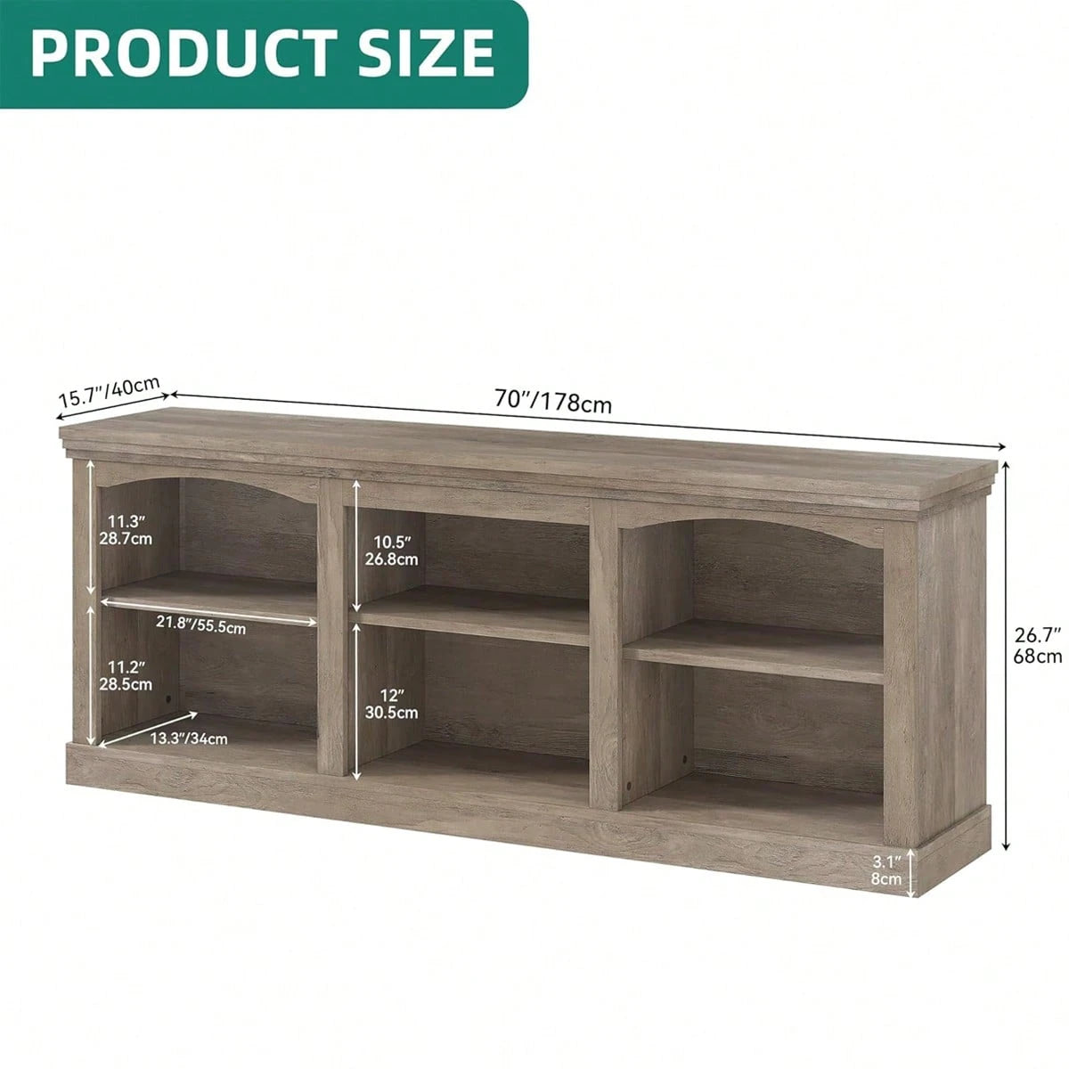 ASPEN 70" MEDIA CONSOLE - NATURAL