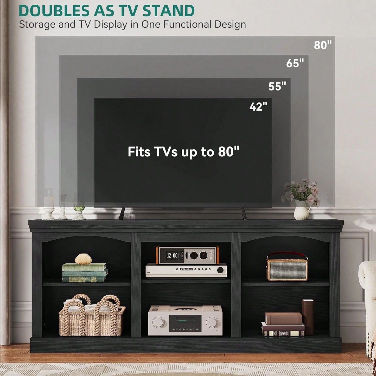 ASPEN 70" MEDIA CONSOLE - BLACK