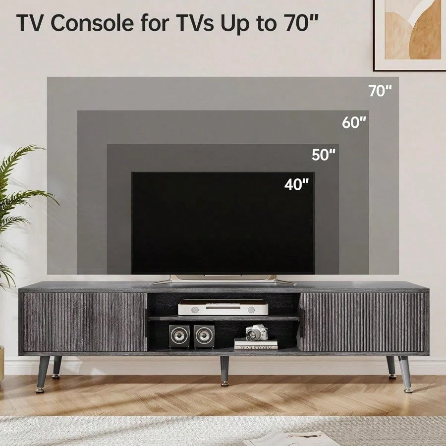 ASHWOOD 70” MEDIA CONSOLE - GRAY