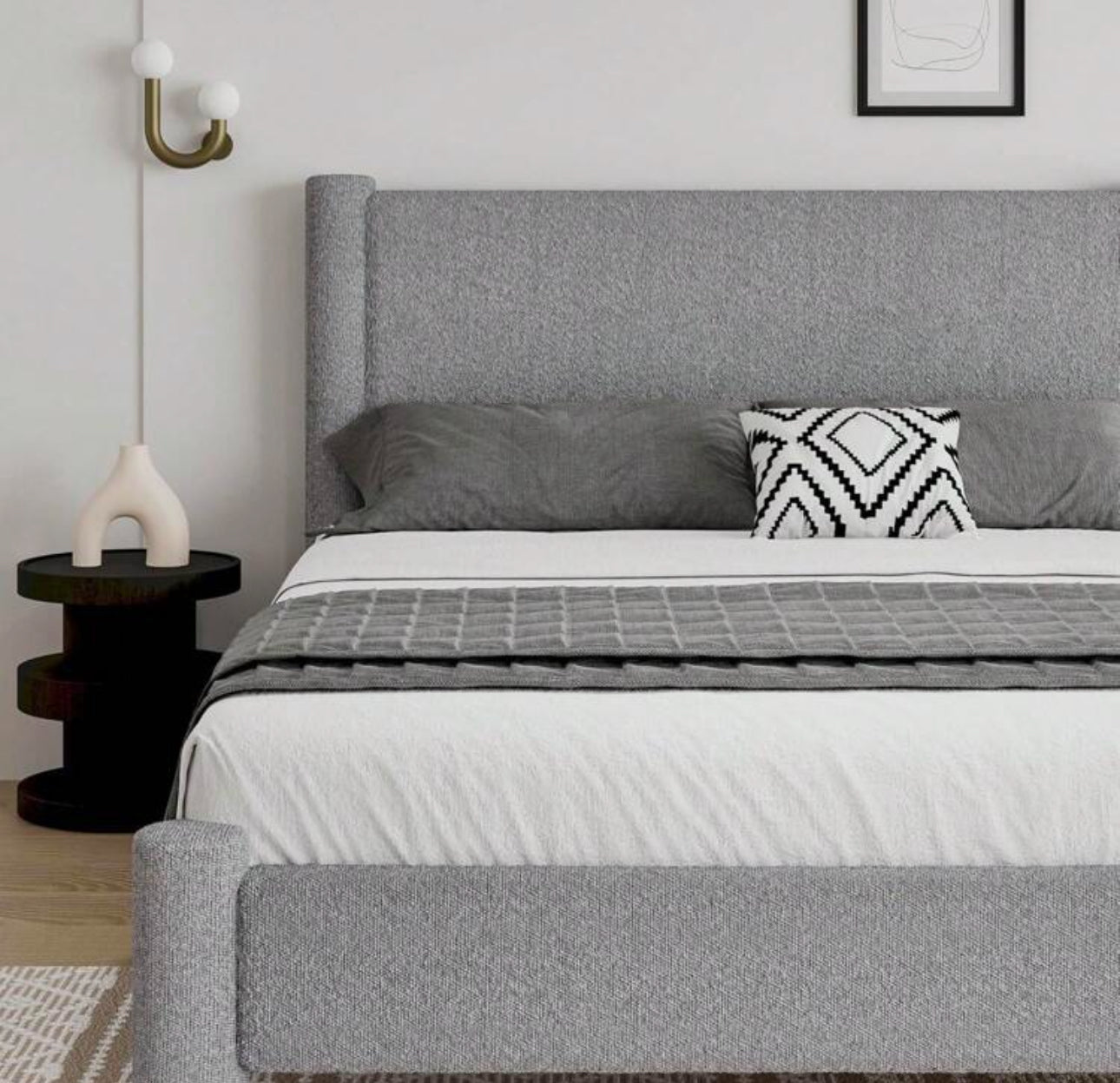 HAVEN PLATFORM BED FRAME - GRAY
