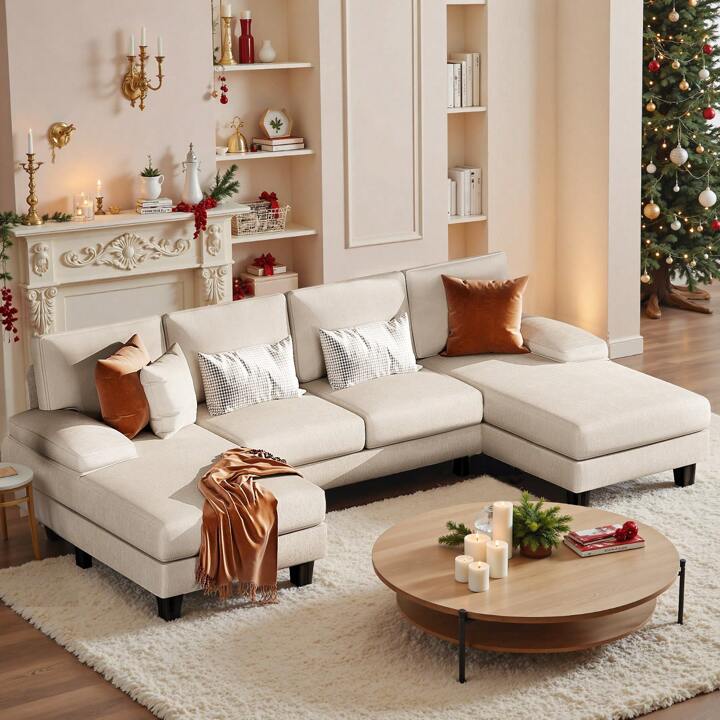 MILO 110" SECTIONAL - BEIGE