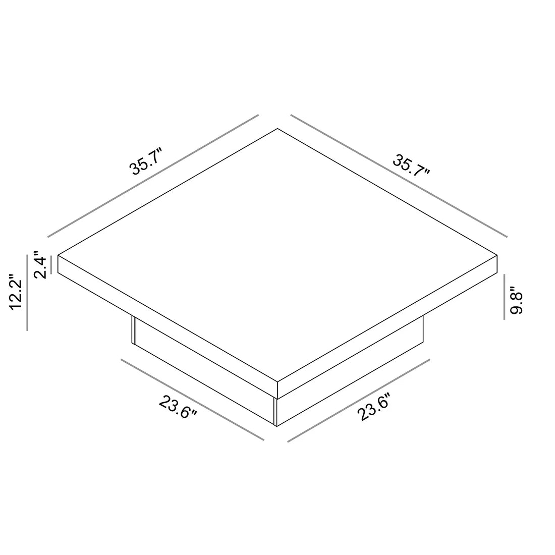 CARMELO COFFEE TABLE - CEMENT GRAY