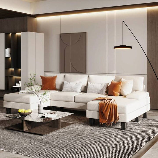 MILO 110" SECTIONAL - BEIGE