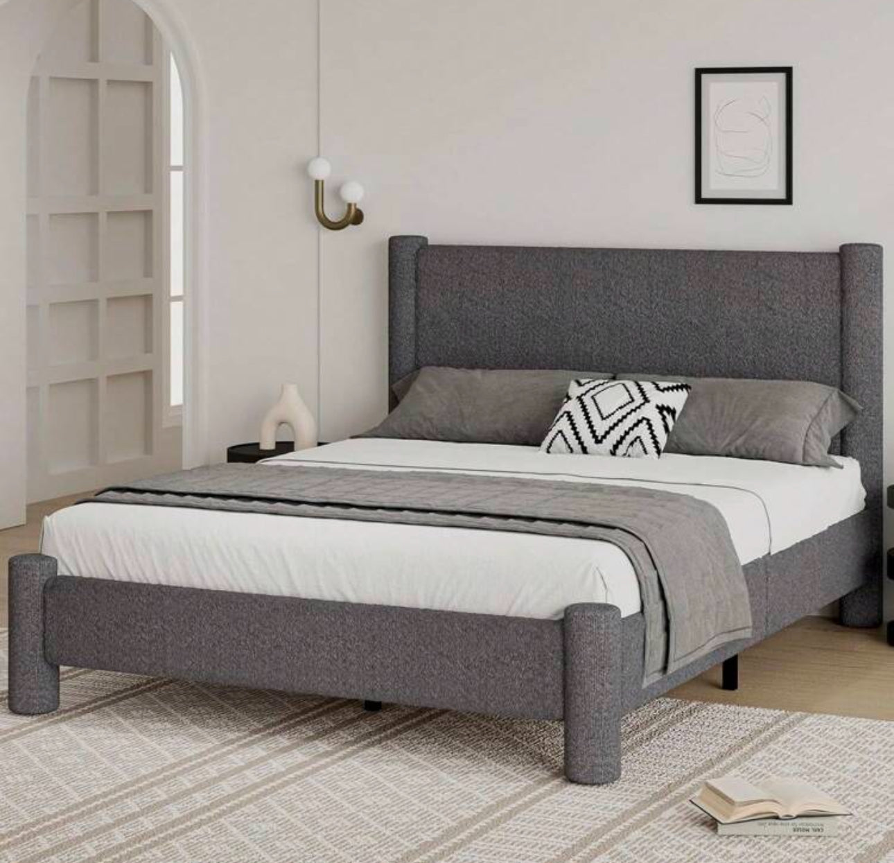 HAVEN PLATFORM BED FRAME - DARK GRAY